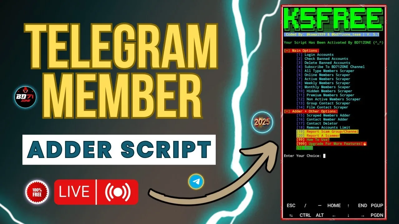 Telegram New Free Member Adder Script For 2025
