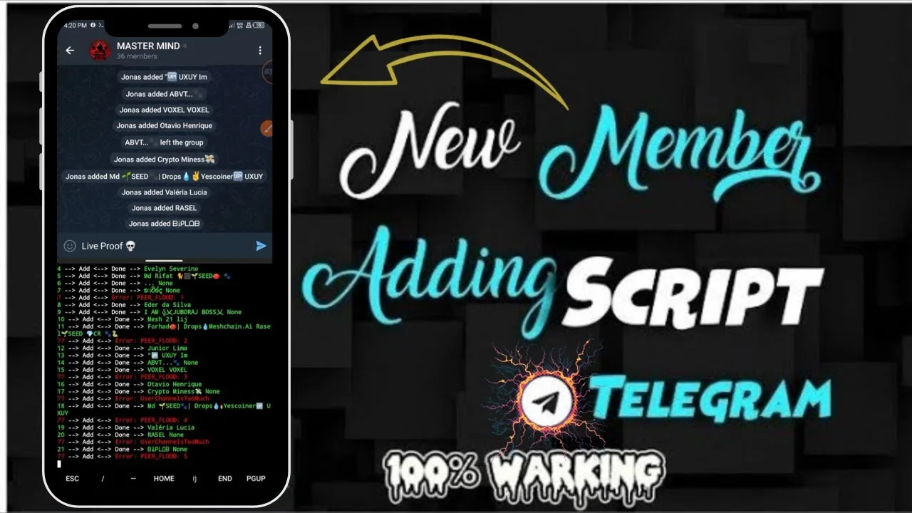 Telegram New Free Member Adder Script For 2025⚡| Per Account Add 50+ Member | No Account Banned ✔️