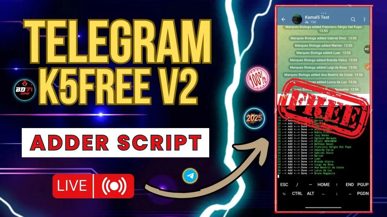 Telegram New Free Working Member Adder Script For 2025⚡