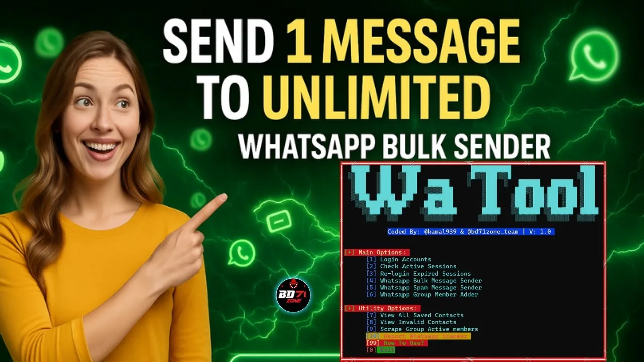 WhatsApp Bulk Message Sender Python Script 2025 β‘ | No Ban | Live π΄
